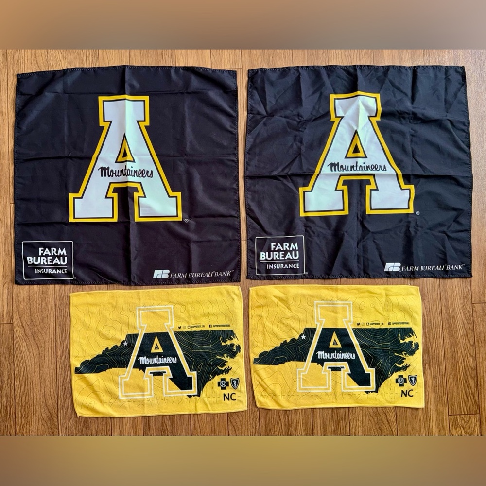 App State football towels and flag lot (4) - Appalachian State University